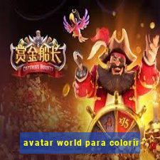 avatar world para colorir